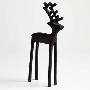 Crate & Barrel 10" Zinc Holiday Reindeer Decoration